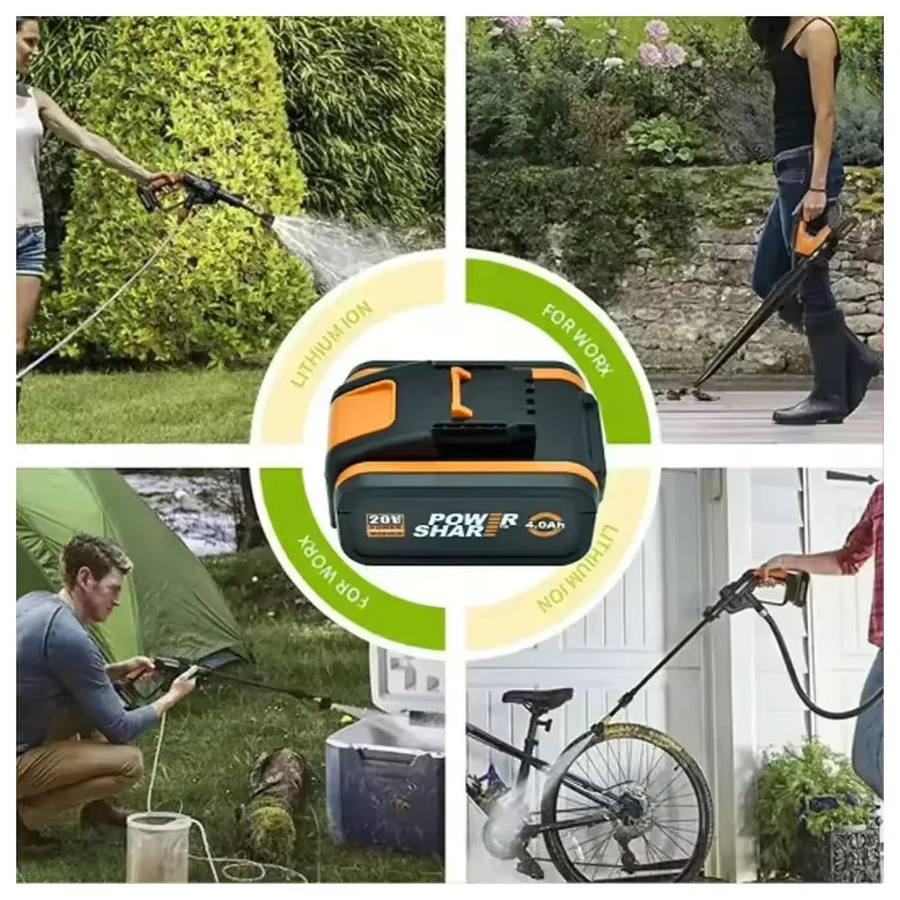 Worx Powershare Akku WA3570 für 20 V Worx Geräte, kompatibel mit 4,0 Ah, 6,0 Ah und 10,0 Ah Lithium-Ionen-Akkus WA3553, WA3551, WA3553.1 - Bild 4