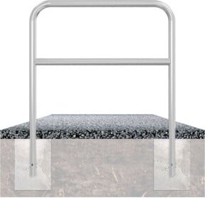Schake Abweisebügel aus Stahlrohr mit Querholm zum Einbetonieren, Breite: 200 cm, Höhe: 140 cm - Bild 1