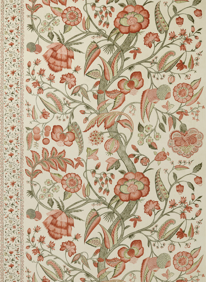 Zoffany Wallpaper Artisan Palampore in Russet, Beige und Multicolour mit botanischem und floralem Orient-Design, Non-Woven, Breite: 140 cm - Bild 1