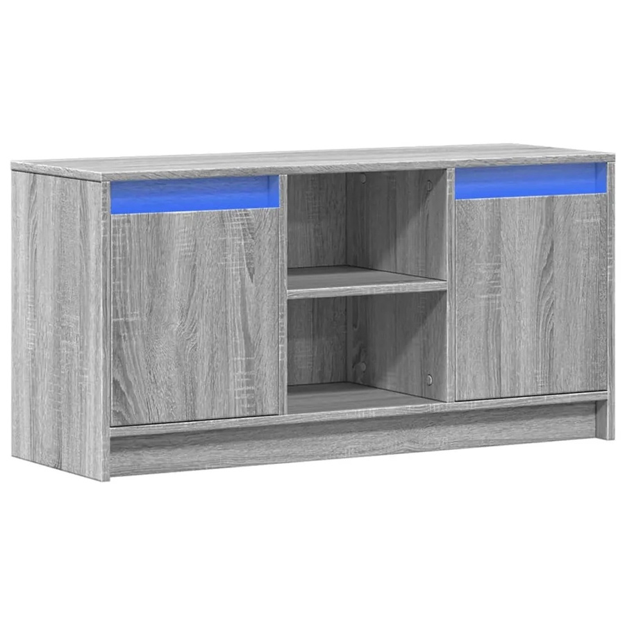 vidaXL TV-Schrank mit LED-Beleuchtung in Grau Sonoma, B/T/H: 100 x 34 x 50 cm - Bild 2