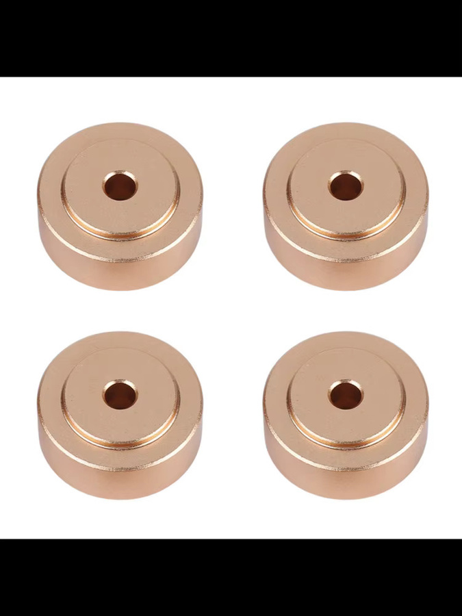 VBESTLIFE Verstärker Füße aus Aluminiumlegierung als Stoßdämpfer und Pads für Lautsprecher, Schwarz und Gold, Durchmesser: 20 mm, Höhe: 8 mm - Bild 6