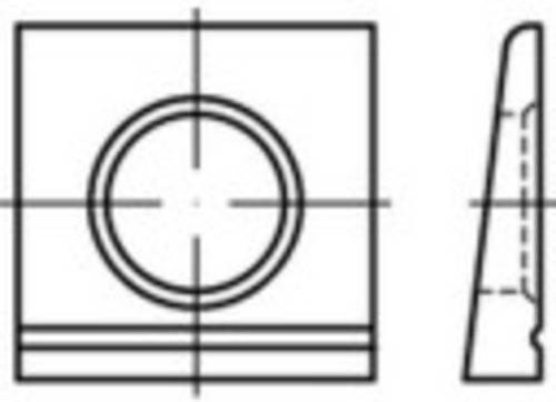 TOOLCRAFT Keilscheibe aus Stahl feuerverzinkt 23 mm - Bild 1