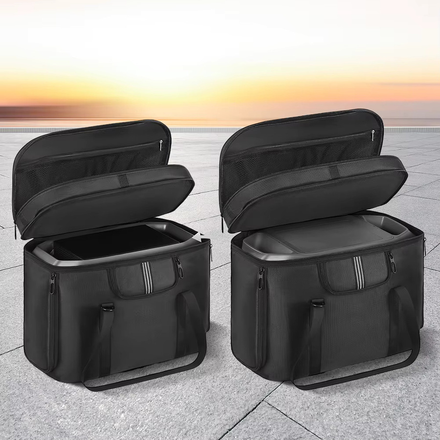 VODOOL Tragetasche für Ecoflow Delta 3 Plus, staubdichte und sturzsichere Aufbewahrungstasche mit Schultergurt und Griff, Schwarz - Bild 2