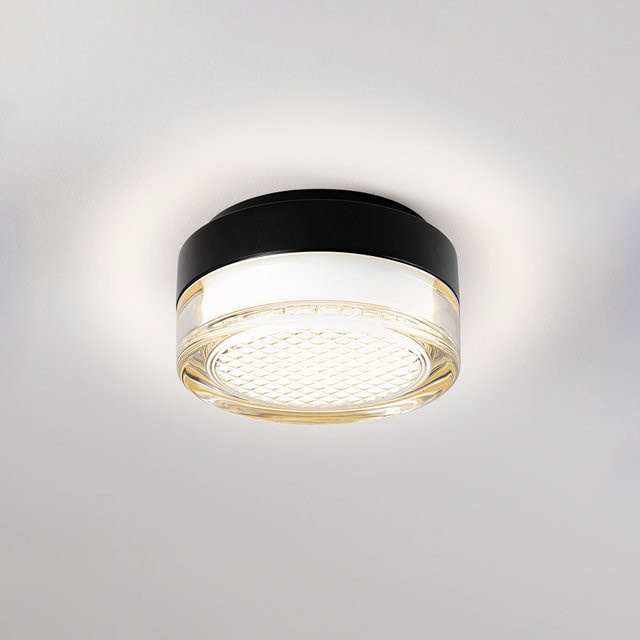 DLS Lighting Eldorado LED-Wand- und Deckenleuchte in Schwarz mit Glas und Aluminium, dimmbar, IP65 - Bild 1
