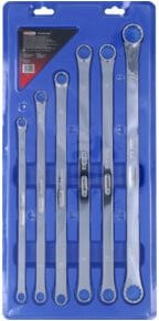 KS Tools CHROMEplus Doppel-Ringschlüssel-Satz XL, 6-teilig, Chrom-Molybdän, Silber - Bild 1