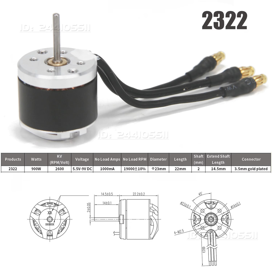 NeebRC Crawler Bürstenloser Motor, 2600KV, 1:12, Zubehör - Bild 2