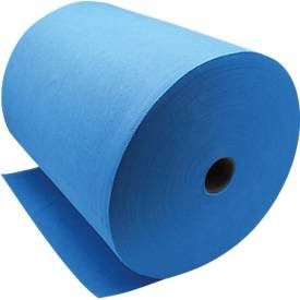 WIPEX SPEZIAL Reinigungstücher, 1-lagig, blau, 1 Rolle mit 400 Tüchern, 100 % Viskose, lebensmittelunbedenklich und recyclingfähig - Bild 1
