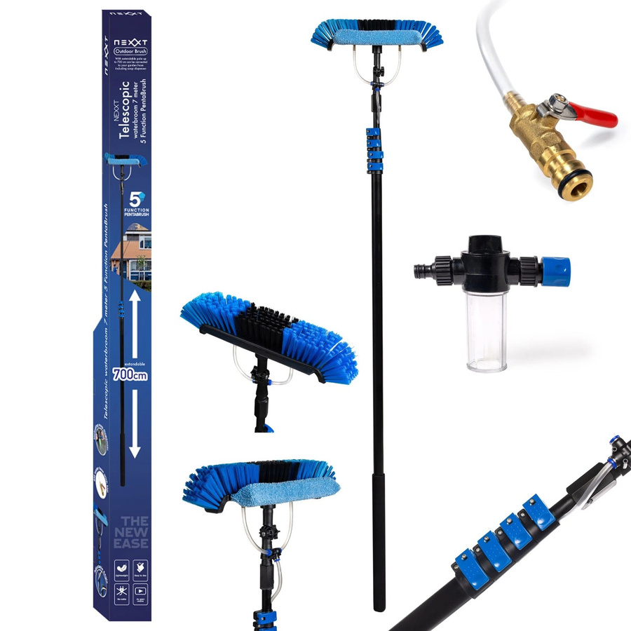 NEXXT Teleskopwasserbürste XXL ausziehbar blau - Bild 2
