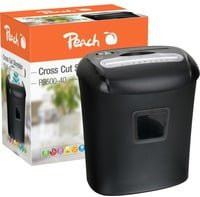 Peach Aktenvernichter PS500-40 Cross Cut Schredder in Schwarz mit 10 Blatt Kapazität - Bild 2