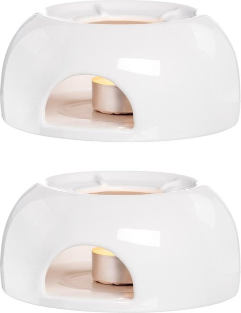 Ritzenhoff & Breker Stövchen Bianco in Weiß aus Keramik, 2er Set, Durchmesser: 14 cm - Bild 1
