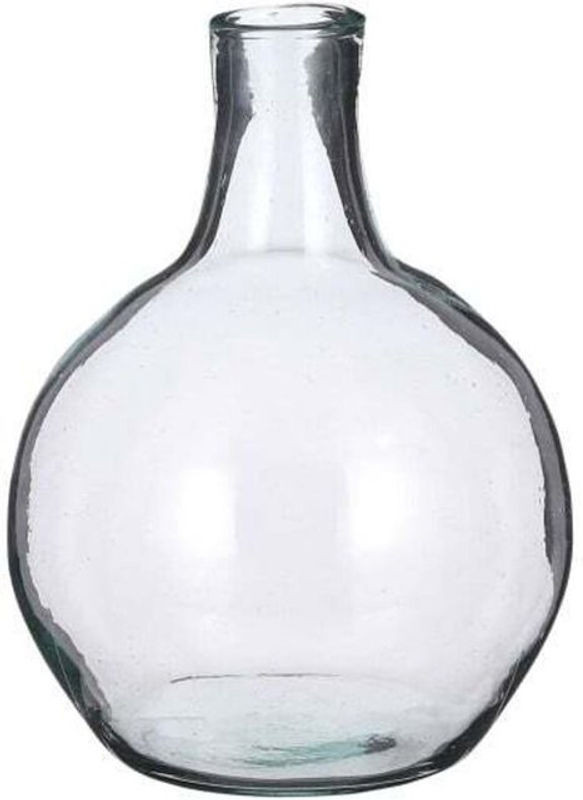 Mica Vase Lilou aus recyceltem Glas in Transparent, flaschenförmig mit Höhe: 24 cm und Breite: 18 cm - Bild 1