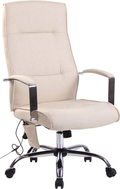 TPFLiving Bürostuhl Portofino mit Massagefunktion in Beige aus Stoff - Bild 1