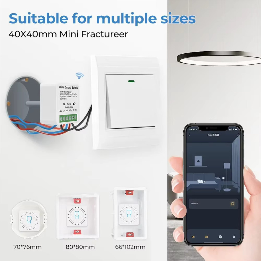 Tuya WiFi 16A Smart Schalter in Weiß mit 2-Wege-Steuerung und App-Fernbedienung für Alexa und Google Home zur Automatisierung deiner Heimszenen - Bild 2