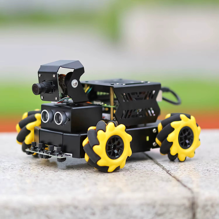 Yahboom Raspbot V2 AI-Roboterauto mit Kamera und Mecanum-Rädern für Raspberry Pi 5 in Schwarz - Bild 6