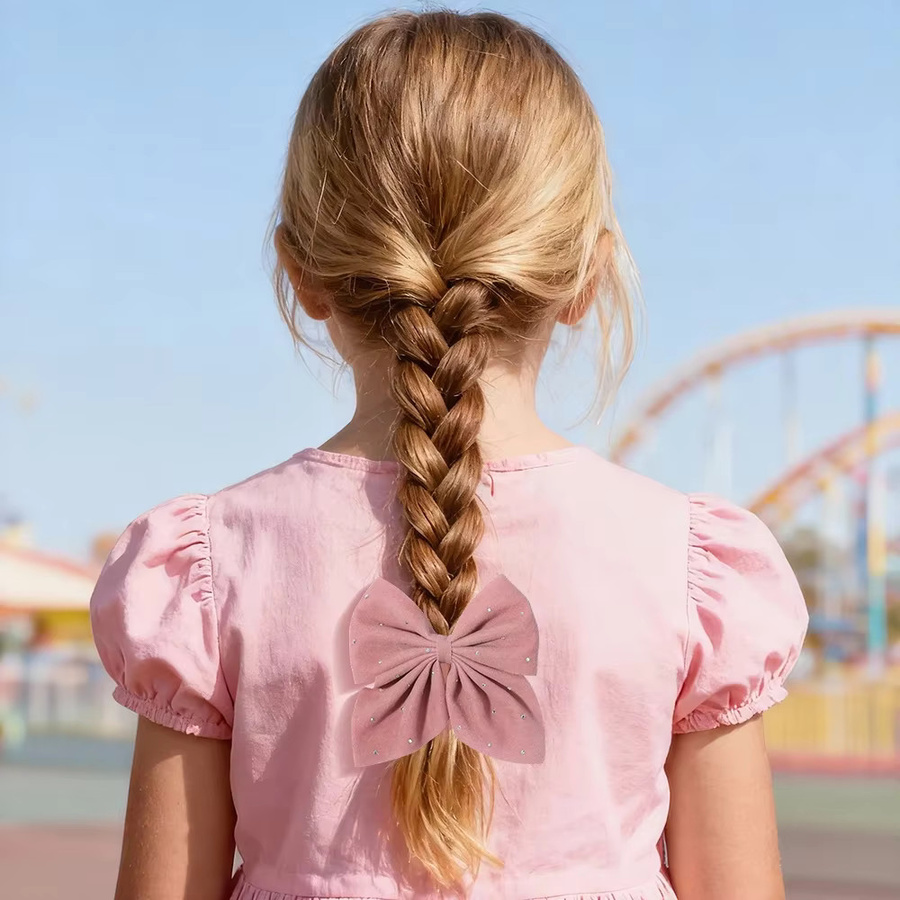 Haarspangen Samt, Bogen, Strass, Mehrfarbig, Kinder - Bild 2