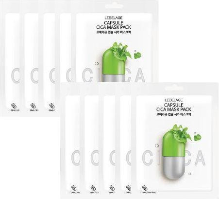 LEBELAGE Cica Masken-Packung, 10 Stück, Centella Asiatica, Unisex - Bild 1