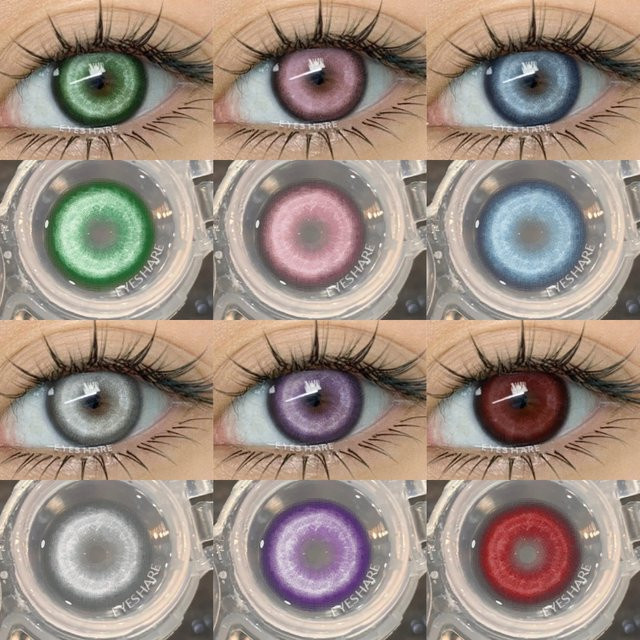 EYESHARE Kontaktlinsen, Blau, Rot, Lila, Rosa - Bild 1