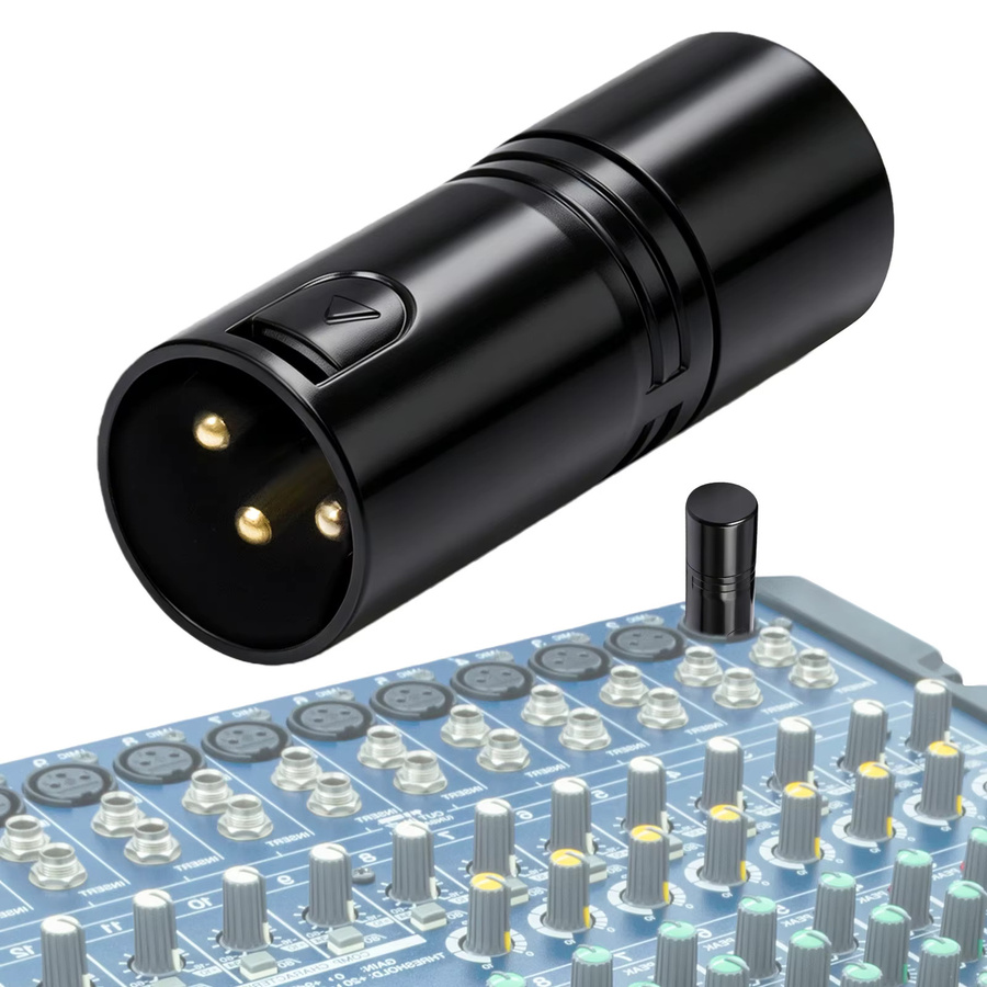 APWIKOGER 120 Ohm 3-Pin XLR/DMX Terminator Audio-Konverter-Adapter in Schwarz für Beleuchtungs- und Audiosysteme - Bild 1
