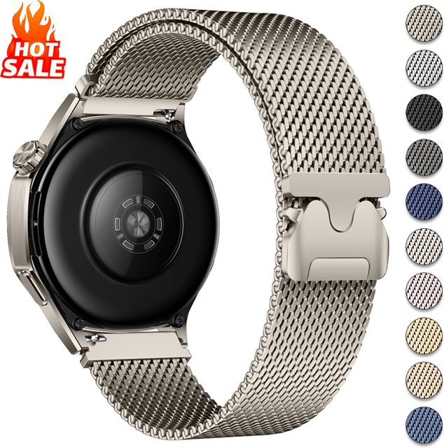 CAOWTAN Uhrenarmband Milanaise, Edelstahl, Silber, 18 mm, 20/22 mm, Unisex - Bild 1