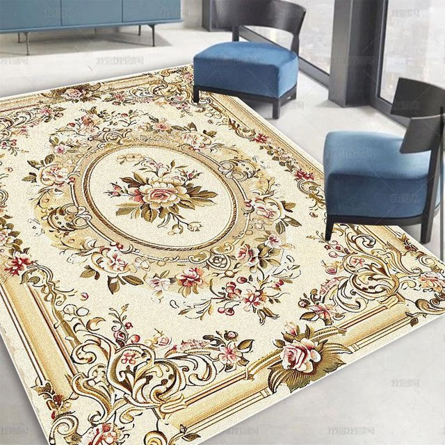 JGJG Teppich im nordischen Stil mit floralem Design, beige, B/T: 140 x 200 cm - Bild 1