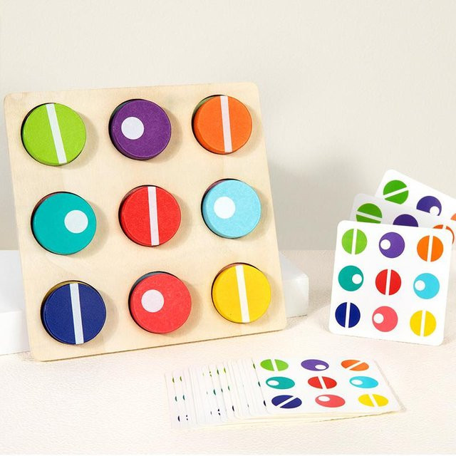 Bai Fen Bai Toys Montessori Holzbausteine Farb-Zuordnungsspiel, Sortierspiel, ab 3 Jahre - Bild 1