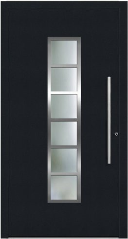 KNOCK Aluminium-Haustür Terra Nova in Anthrazit Grau mit Glaseinsatz und RC2 Schutz - Bild 1