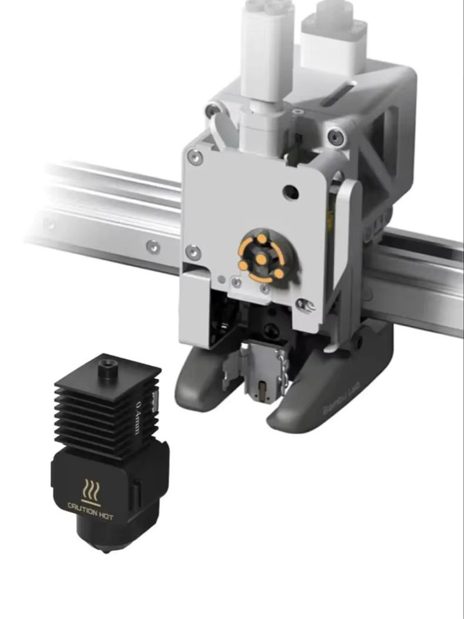 Bambu Lab Austauschbares Hotend-Kit für A1 und A1 Mini mit gehärteter Stahldüse in den Größen 0,4 mm, 0,6 mm und 0,8 mm in Schwarz - Bild 5