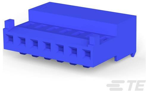 TE Connectivity Einbau-Buchsenleiste Standard 3-644040-7 Blau aus Kunststoff - Bild 1