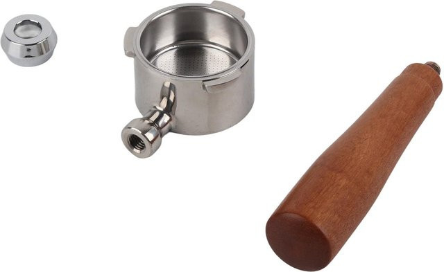 Bodenloser Siebträger aus Zinklegierung für DeLonghi ECP3420 Kaffeemaschine, 51 mm, Grau/Silber - Bild 1