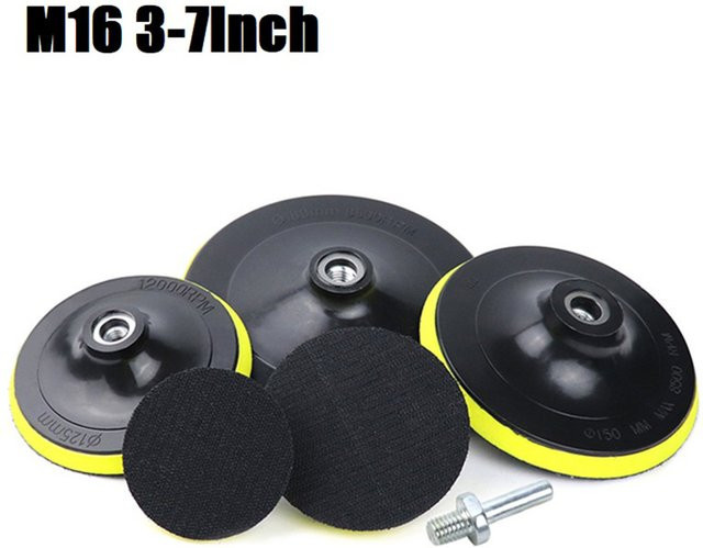 DAZZLEEX Selbstklebende Polierpads mit M16 Gewinde für Autolackpflege in Schwarz - Bild 1