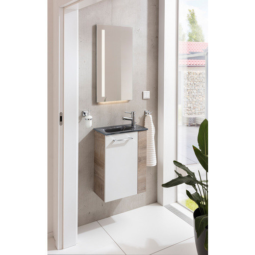 Fackelmann Glas-Waschbecken SBC Gäste-Bad, Grau, B/H/T: 45 x 9,7 x 25 cm - Bild 2