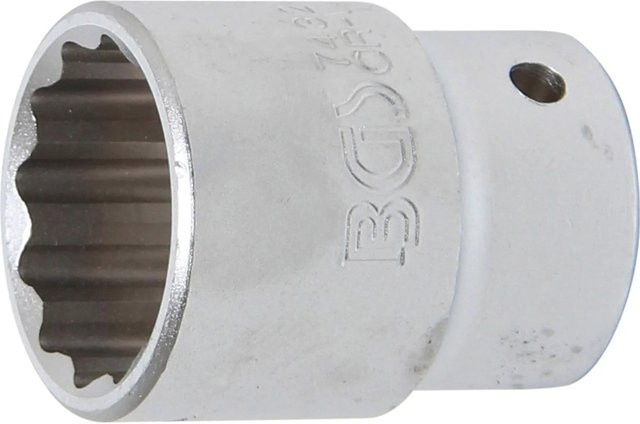 BGS Steckschlüssel Einsatz Zwölfkant mit 3/4 Zoll Antrieb und 32 mm Schlüsselweite in Silber - Bild 1