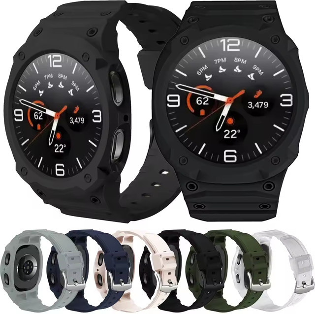 FancyWrist Uhrenarmband Silikon, Schwarz, Samsung Galaxy Watch 8 40 mm 44 mm - Bild 1