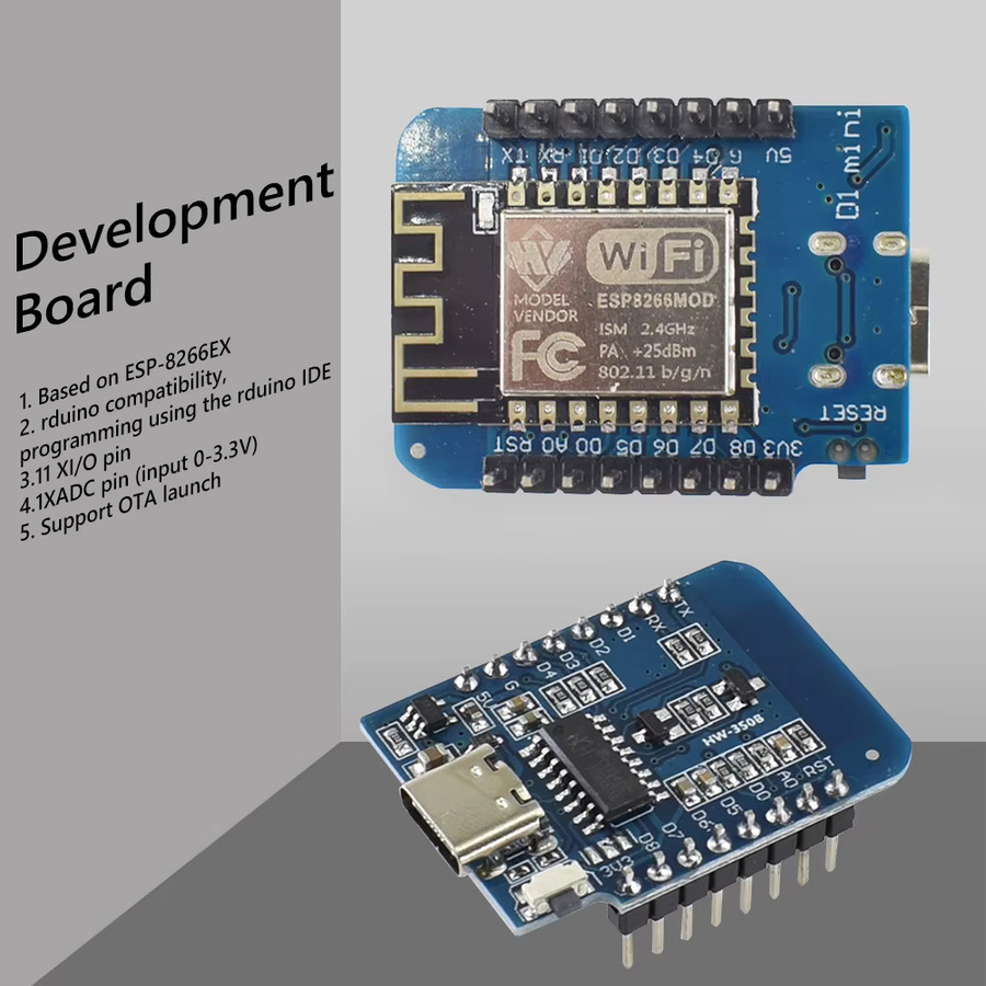 APWIKOGER ESP8266 ESP-12F D1 Mini NodeMCU WiFi IoT Development Board in Blau - Bild 3