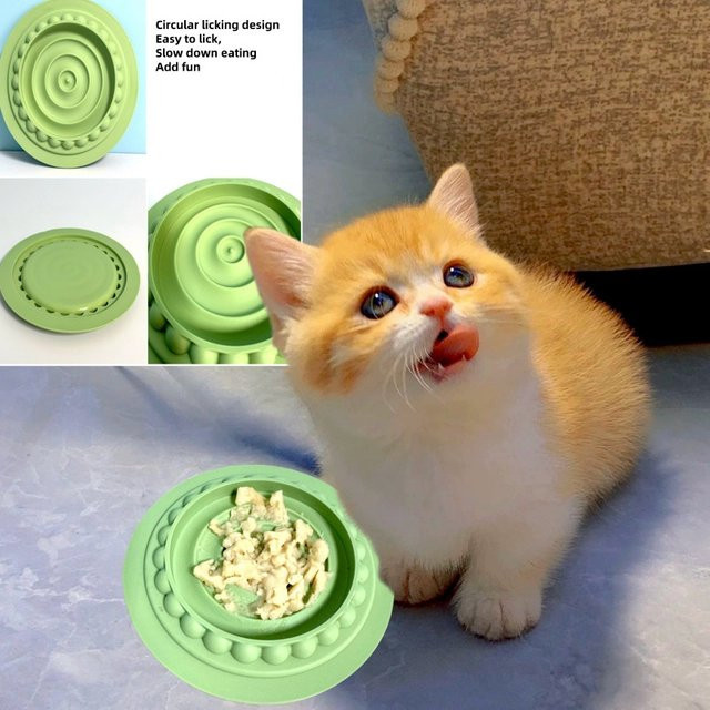 EelJoy Slow Food Matte für Katzen in Grau zur Vermeidung von verrutschenden Futternäpfen - Bild 1