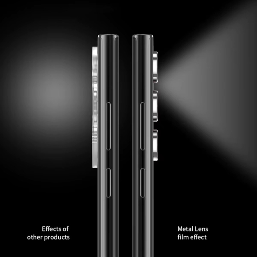 Motorola Edge 50 Pro Rückfahrkamera-Schutzglas mit Metallringen in Schwarz für Moto Edge 50 und 40 Neo - Bild 2