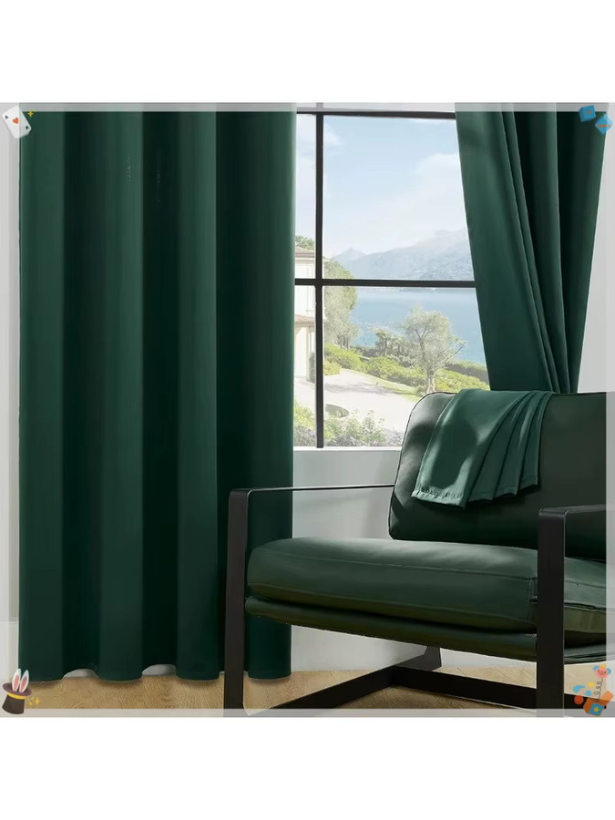 ZJBYZHOUSEHOLD Verdunkelungsvorhang einfarbig modern für Schlafzimmer und Wohnzimmer - Bild 7