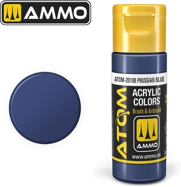 AMMO by MIG Jimenez Atom Color Prussian Blue, Blau - Bild 1