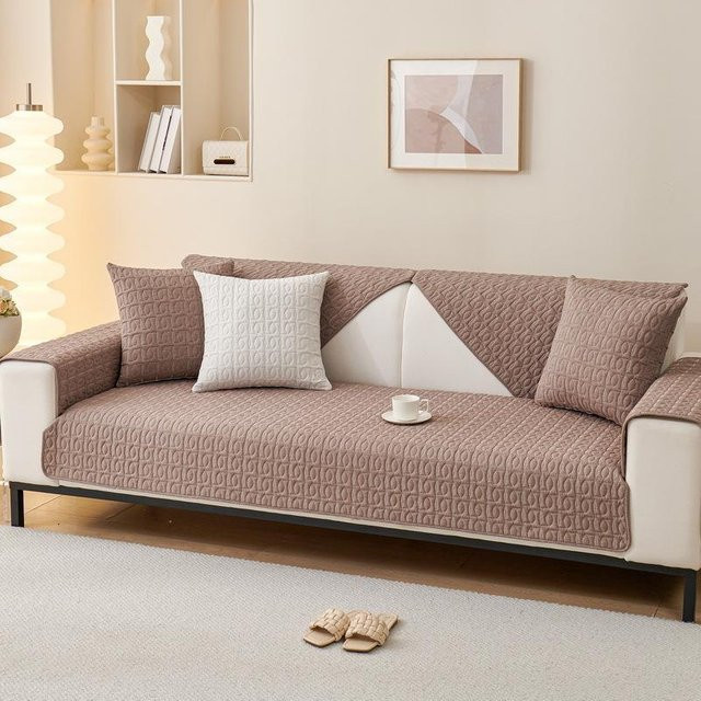 Super Six Sofa Kissen aus reiner Baumwolle, quadratisch, Braun, 70 x 70 cm - Bild 1