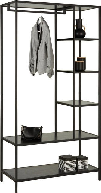 Mömax Regal in Schwarz matt aus Metall für Wohnzimmer, Home Office oder Schlafzimmer, B/T/H: 44,0 x 100,0 x 190,0 cm - Bild 1