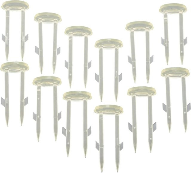 Bio Pins Bodenbefestigung für Garten- und Unkrautvliese, 12 Stück, Transparent - Bild 1