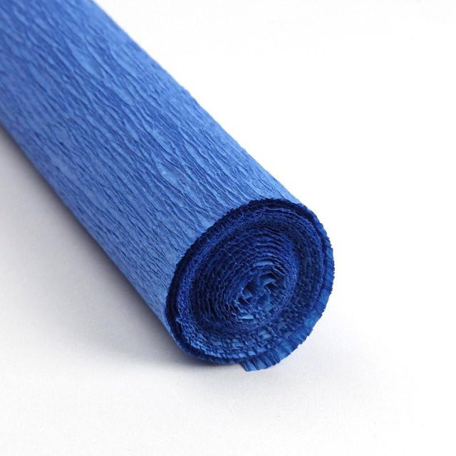 Bunte Krepppapierrolle für Bastelarbeiten und DIY-Dekoration, Blau und Mehrfarbig, Breite: 50 cm, Länge: 250 cm - Bild 1