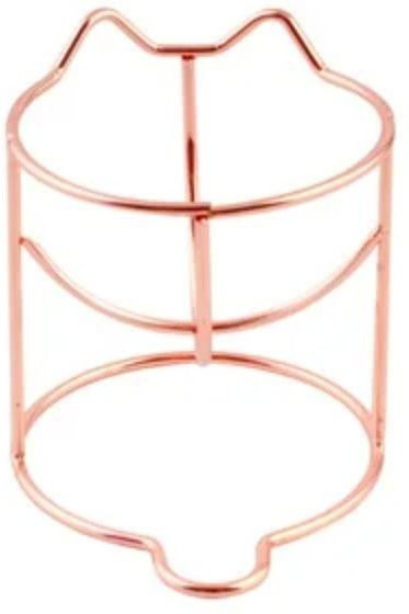 Make-up Schwamm Organizer in Kürbis-Form als Puderquasten-Halter und Beauty-Regal in Rose Gold - Bild 1