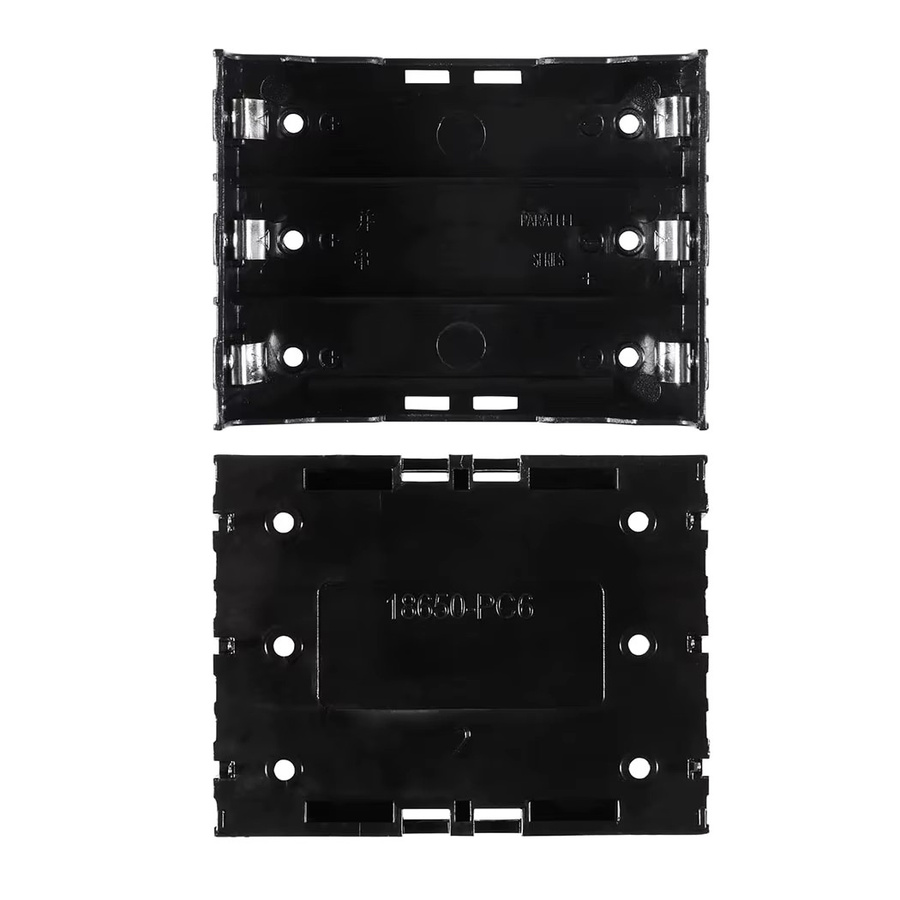 4 Stück 18650 Batteriehalterung für 3,7 V DIY-Batterieaufbewahrungsbox, schwarzer Kunststoff, parallele Schaltung - Bild 3