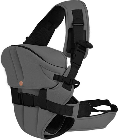 Moni Babytrage Carry go 2 in 1 Bauch- und Hüfttrage für 3 Monate bis 1 Jahr in Dunkelgrau
