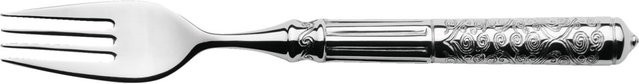VEGA Vorspeisengabel Dessertgabel Marokko aus Edelstahl in Silber, 6er Pack, Länge: 19 cm - Bild 1