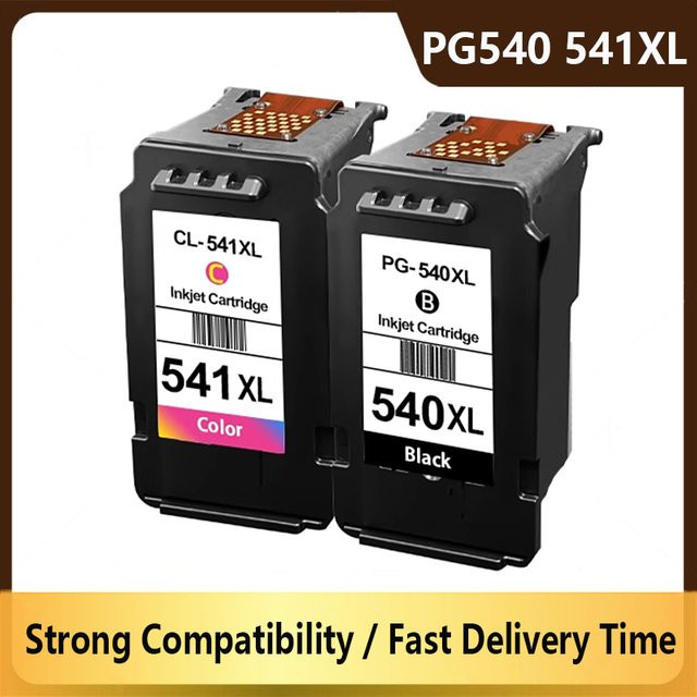 Kompatible Tintenpatronen 540XL und 541XL für Canon MX475, MX525, MG3650, MG3600, MG3250, MG2150, MG3100, MG4250, MG3550, MG4100 in Schwarz - Bild 1
