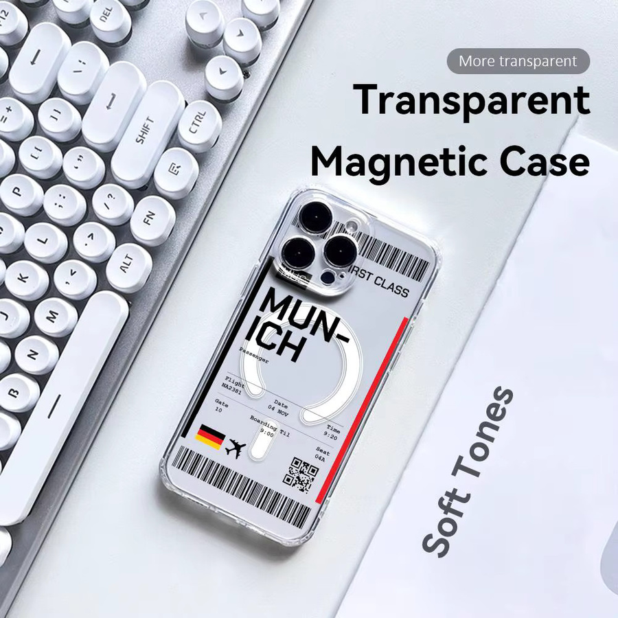 Magnetische Handyhülle für Apple iPhone 17 16 15 14 13 12 11 Pro Max Plus Transparent Stoßfest und Kratzfest - Bild 3
