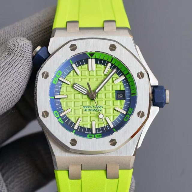 Royal A Oak Armbanduhr Automatik, Edelstahl, Silber, Grün, Herren - Bild 1