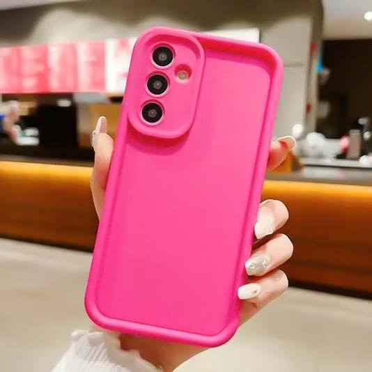 Weiche Flüssigsilikon Handyhülle für Samsung Galaxy A55 5G, A54, A35 5G, A25, A15, A53, A33, A52S, A13, A34, A24, A14 in Pink - Bild 1